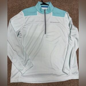 Men’s vineyard vines teal quarter zip pullover size large